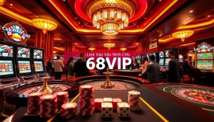 Experience the excitement of gambling at 68VIP with interactive games and vibrant roulette tables.