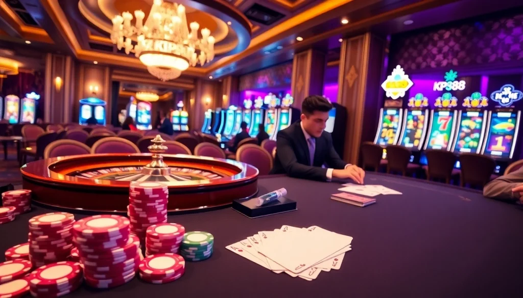 Join the excitement at KP88 with thrilling poker action and vibrant casino ambiance.