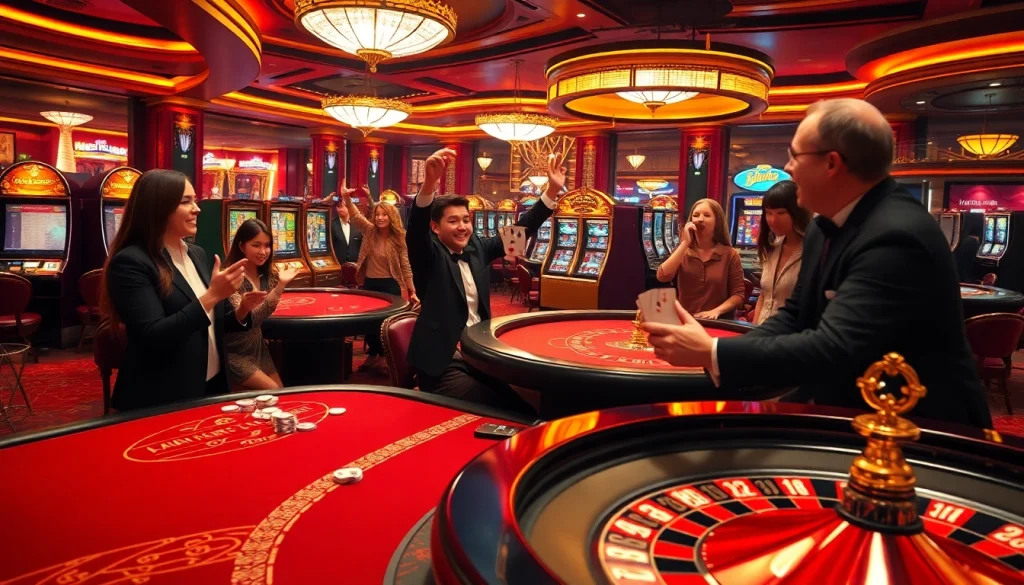 S8 casino players enjoying thrilling table games in an opulent setting.