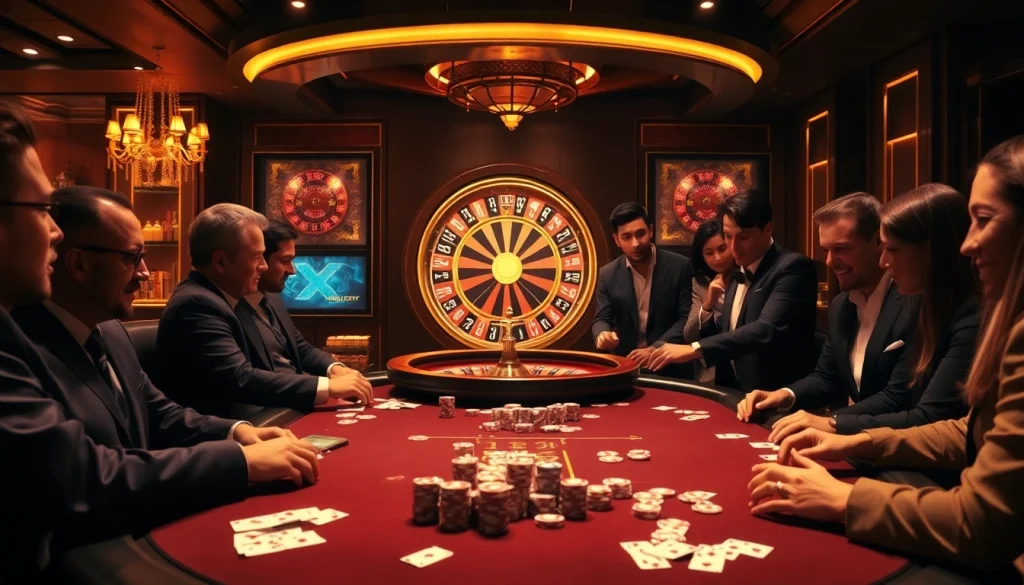 Thrilling poker game featuring XX88 chips and cards, capturing the excitement of gambling.