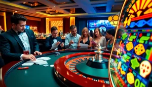 Experience the thrill of mm88 gaming at an exciting roulette table with players in action.