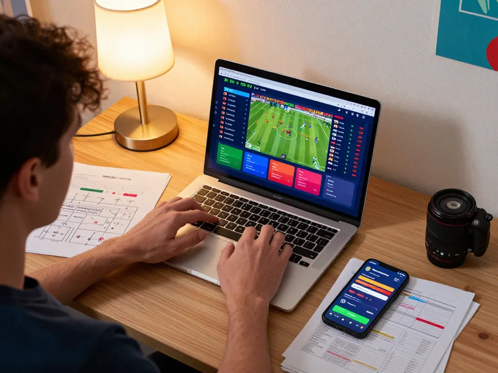 VA88 sports betting interface displayed on laptop with player focused on live odds