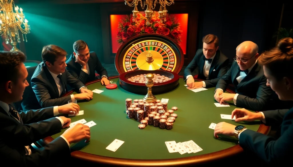 Vivez l'excitation des enjeux élevés dans un casino en ligne argent réel avec une action de poker intense et un cadre luxueux.