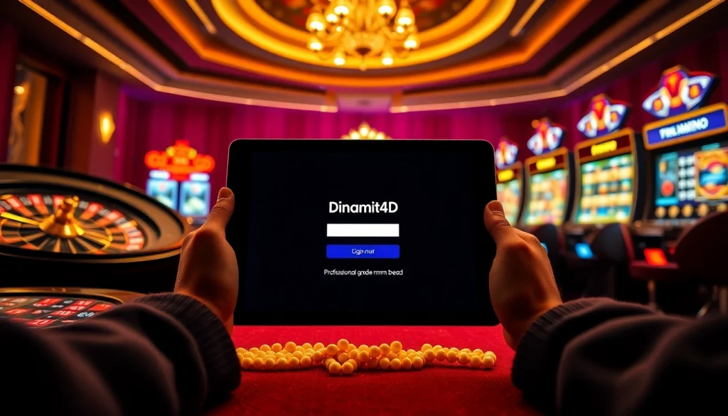 Engage with Dinamit4D's thrilling online gambling platform featuring vibrant slot machines.