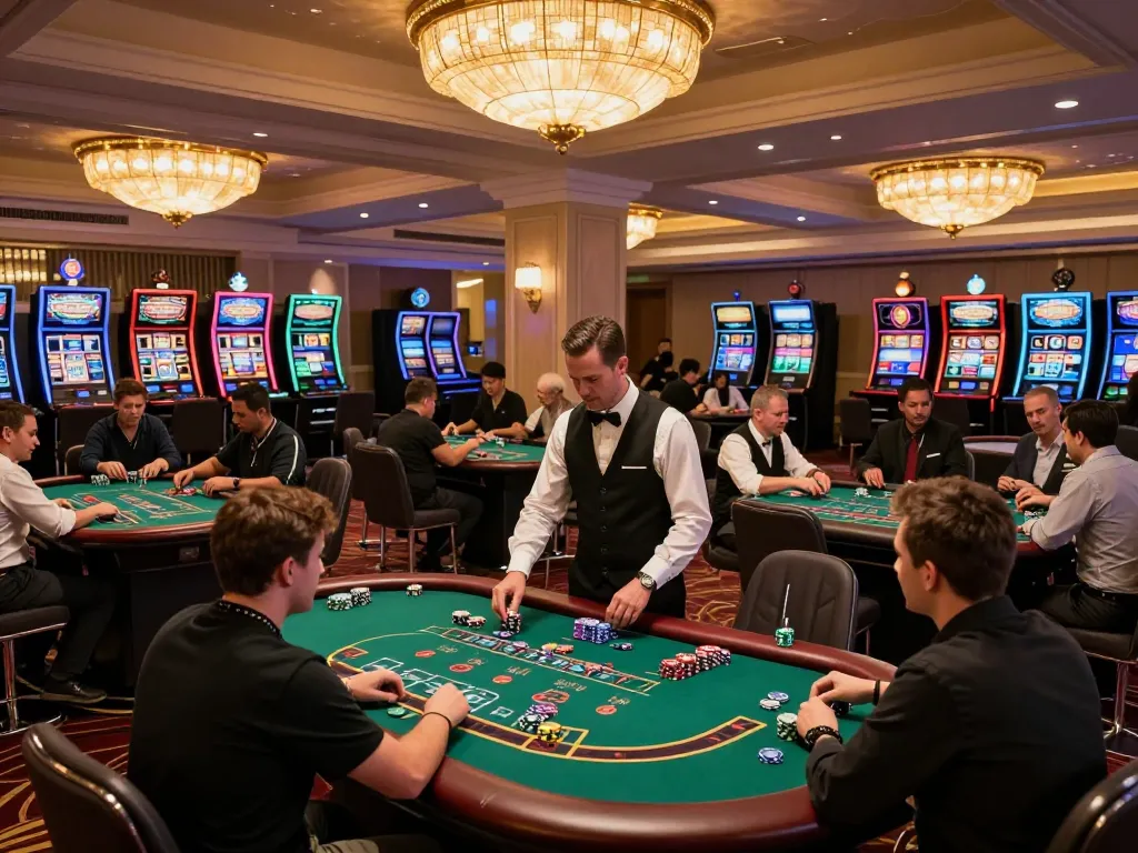 Net 88 blackjack tables filled with players enjoying the casino experience.