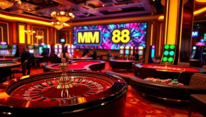Experience the thrill of MM 88 with vibrant casino games and stylish betting tables.