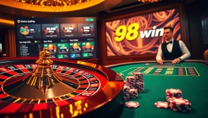 Experience the thrill of 98win with a luxurious casino atmosphere featuring vibrant games and high stakes.