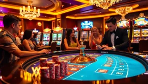 Experience thrilling gaming at 8XX with lively casino tables and players.