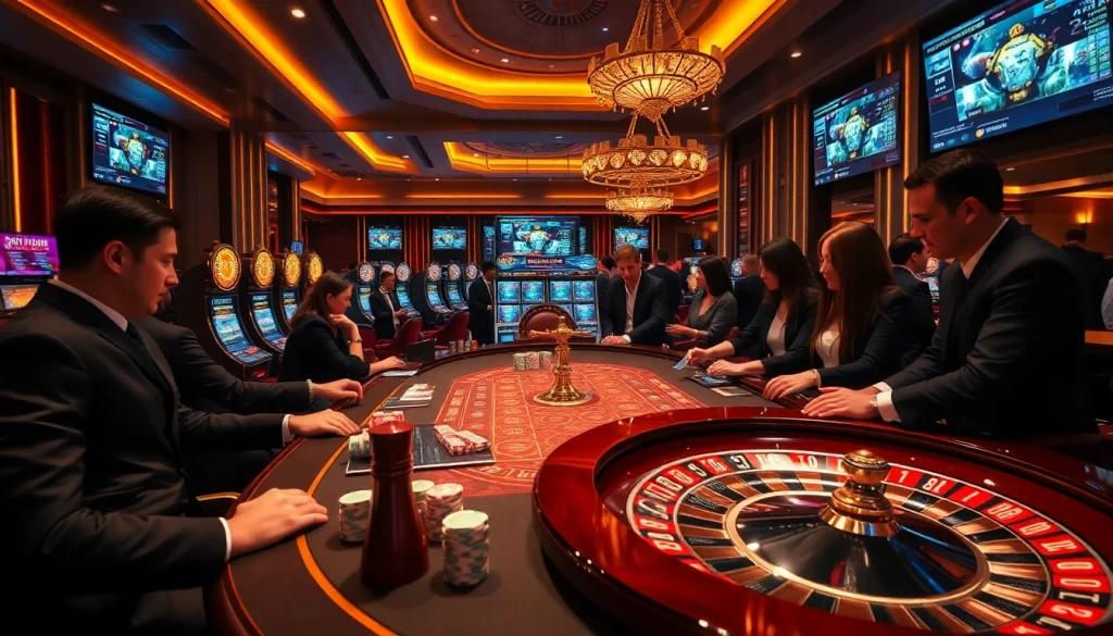 Experience thrilling online gambling on 123ga com with vibrant live action at the casino.