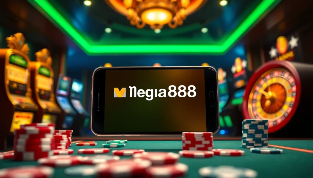 Rasai keseronokan dengan muat turun mega888 di peranti mudah alih anda di tengah elemen kasino yang meriah.