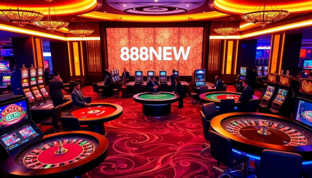 Experience the excitement and sophistication of 888NEW casino with vibrant tables and engaging dealers.
