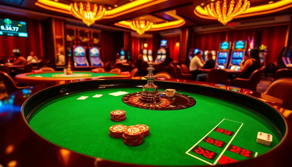 Experience thrilling betting actions at F168.Dating with exciting casino tables and vibrant gaming atmosphere.