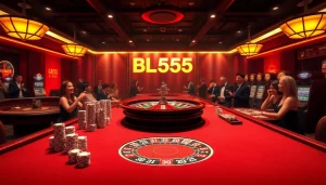 Experience the excitement of BL555 online gaming with vibrant casino scenes showcasing dynamic betting actions.