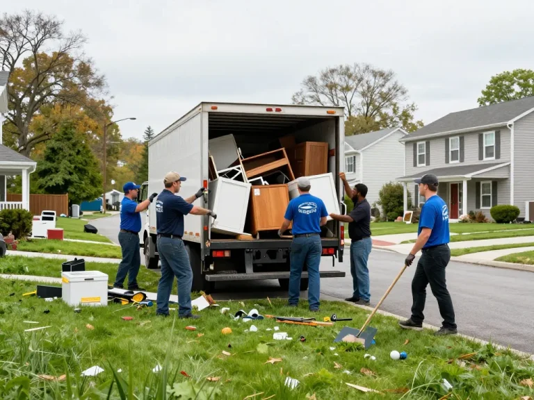 Efficient junk removal team in Bergen County demonstrating JUNK REMOVAL BERGEN COUNTY services with eco-friendly practices.