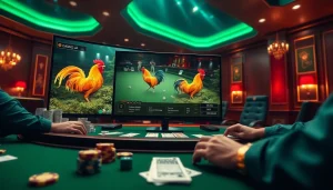 Experience đá gà trực tiếp with vivid action on a modern online gambling setup.