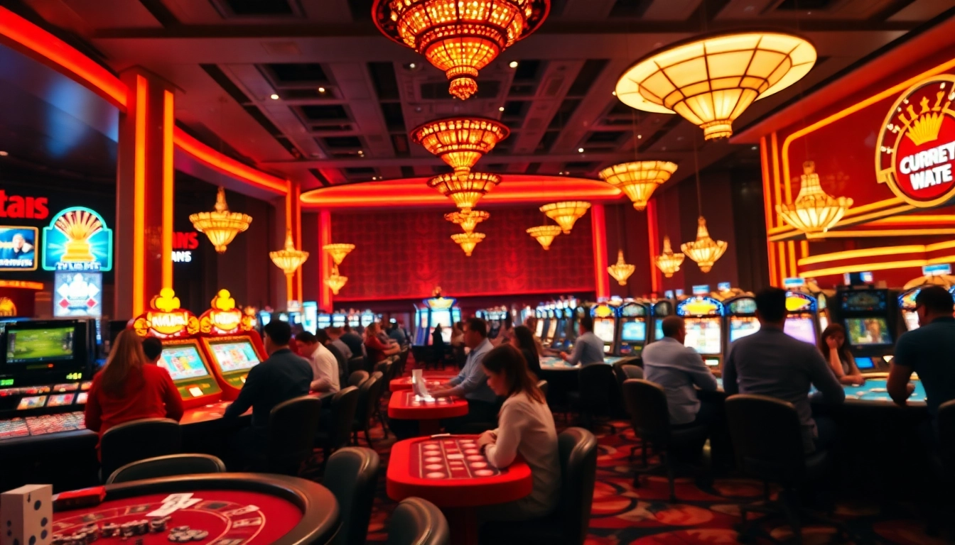 Menggambarkan suasana casino di taiwannow.org/tw/about dengan pemain yang terlibat dan permainan yang seru.