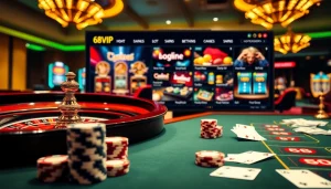 Experience the excitement of 68VIP with immersive casino games including poker and slots.