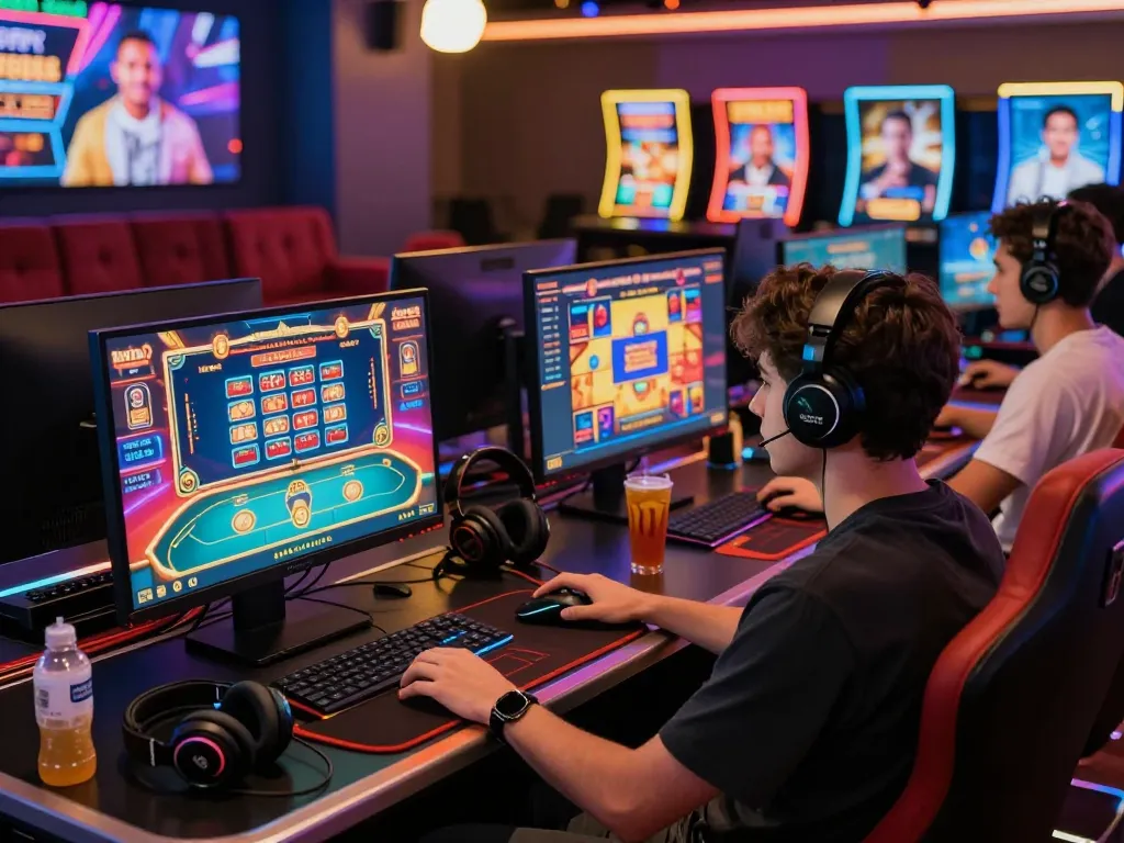 Engaging online casino scene featuring a player at 23win enjoying vibrant gaming graphics and immersive atmosphere.