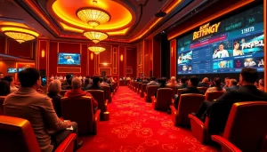 Watch đá gà thomo trực tiếp as live matches unfold in a vibrant casino atmosphere.