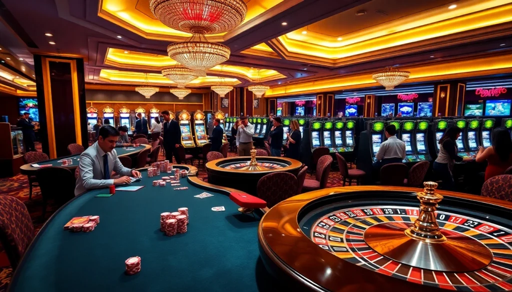 Excitement at 88vv casino with players enjoying diverse games.