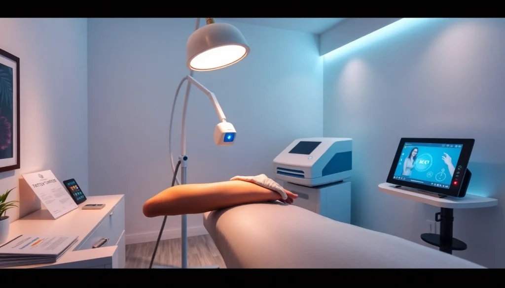 How much does laser tattoo removal cost depicted with a patient receiving treatment in a modern clinic