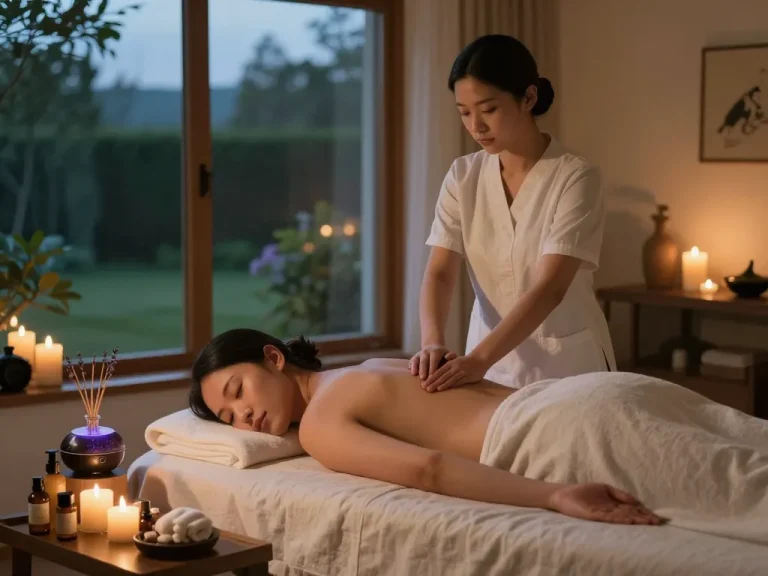 Relaxing aromatherapy session by professional therapist at maxim-anma.net.
