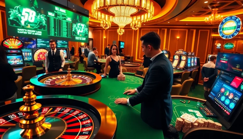 Experience thrilling gameplay at https://j88.gives/ with luxury casino visuals capturing poker excitement.