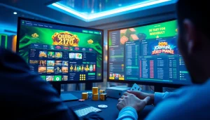 Engaging scene of online gaming at UU88 with vibrant interface and players, showcasing excitement.