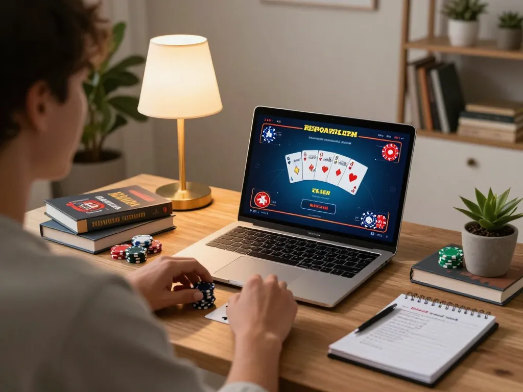 Engaged user at naga303 login for live dealer blackjack, showcasing strategic betting and responsible gaming.