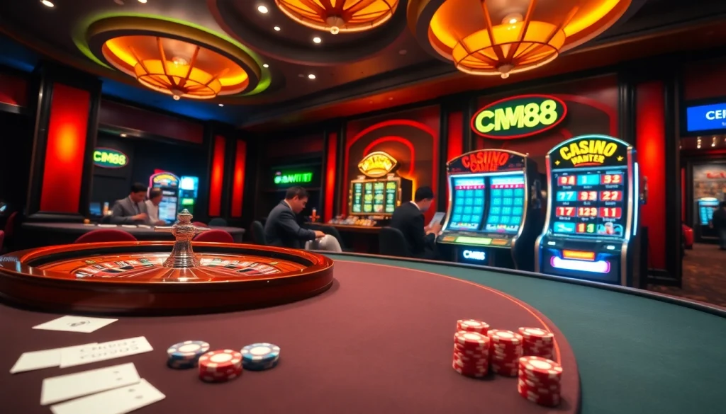 Experience the excitement of online gambling with CM88's dynamic casino tables and gaming interfaces.