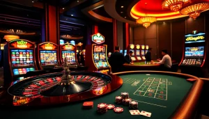 Experience sunwin's excitement with vibrant casino elements like roulette, blackjack, and dynamic slot machines.