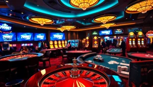 Experience the thrilling world of gambling with 789BET's stylish casino atmosphere featuring poker and roulette.