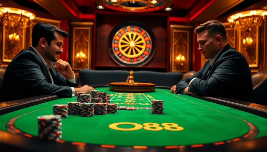 Join the thrill of OPEN88 casino games at an elegant gaming table.