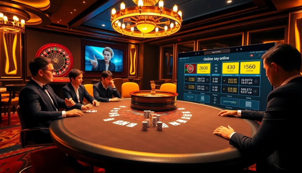 Engage in thrilling gameplay at UU88 with casino tables and vibrant online betting interfaces.