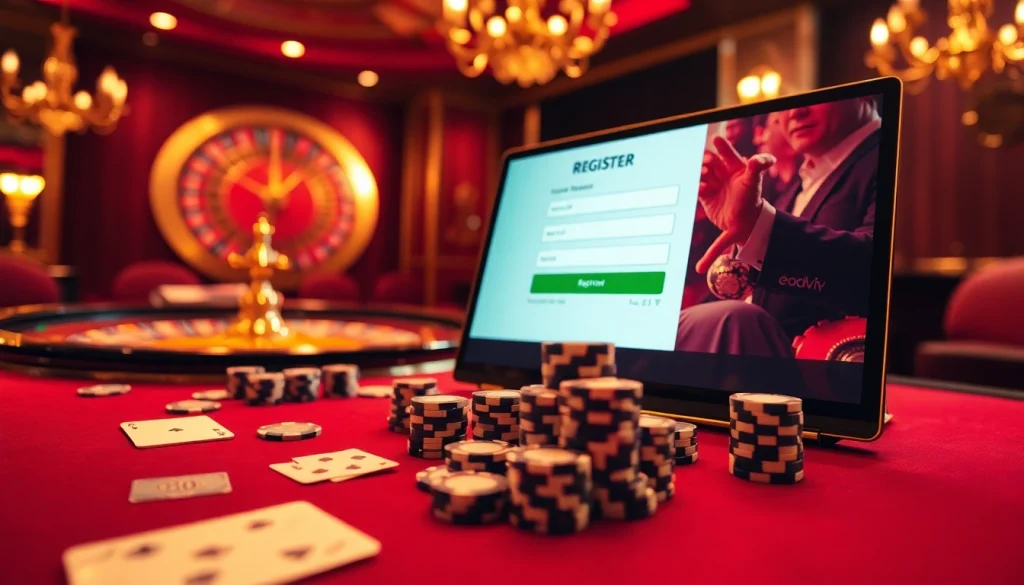Engage in gaming excitement with Đăng Ký Nhà Cái 68VIP surrounded by luxury casino elements.