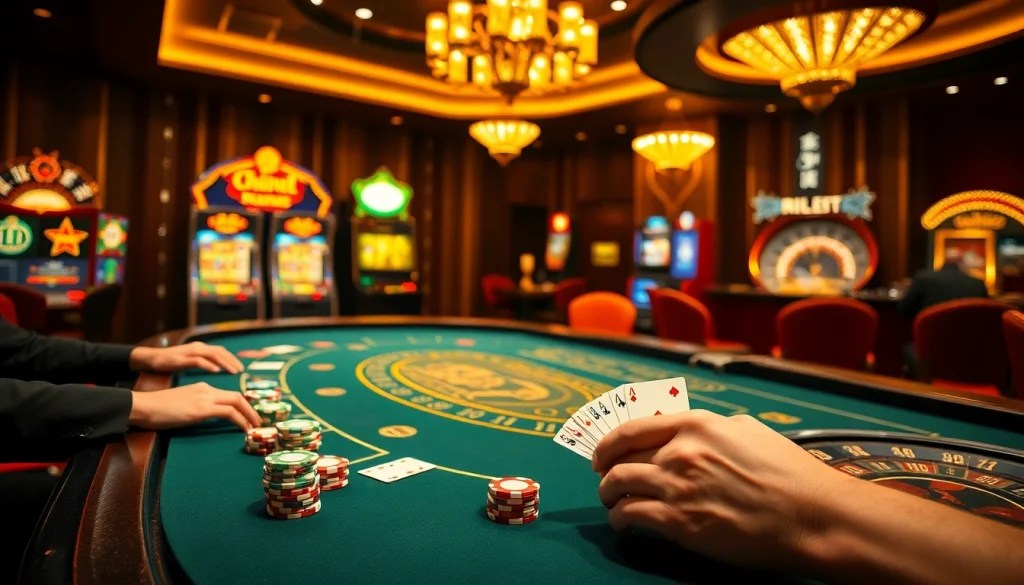 Experience thrilling gameplay at xibet1.com with vibrant casino tables and engaging players.