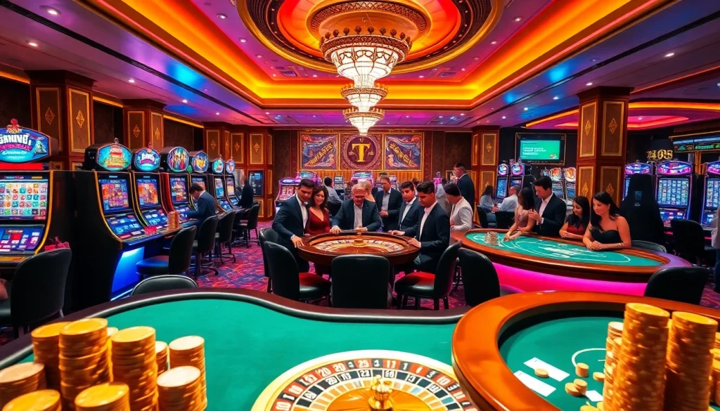 Experience the thrill of gameplay at mm88's luxurious casino environment filled with excitement.