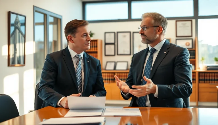 Consultation with a truck accident attorney Clearwater, showcasing professionalism and expertise.