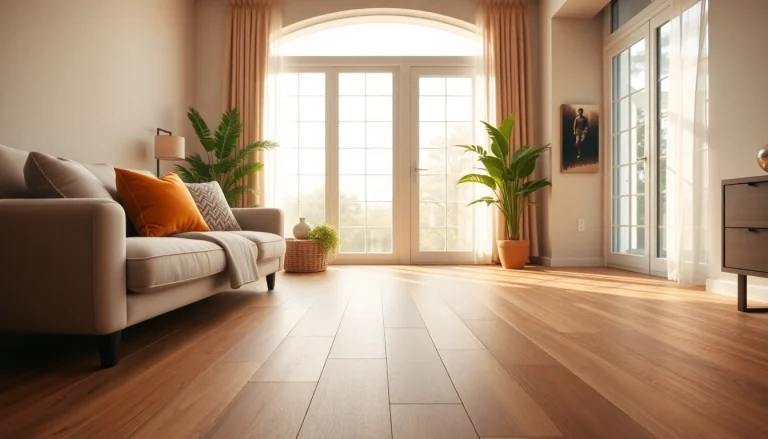 Enhance your home with beautiful vinyl plank flooring showcased in an inviting living room.
