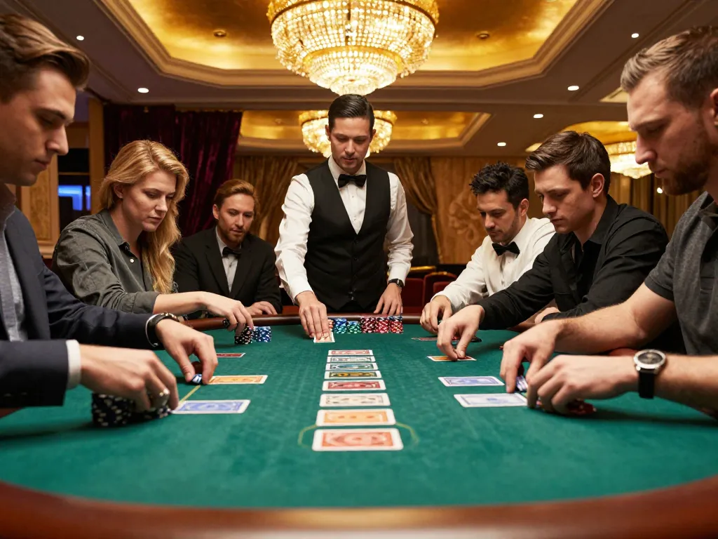 Engaging players enjoying their blackjack game experience at fc88 casino.