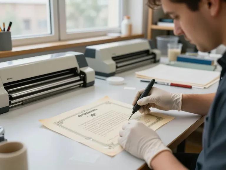 bóc ép plastic removal process involving expert technician restoring valuable documents.