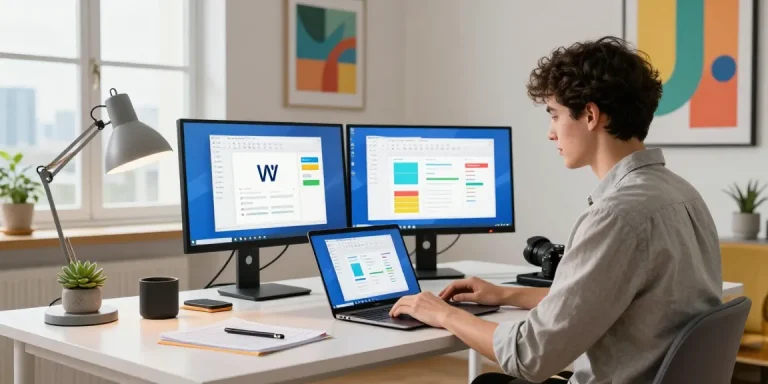 WPS Download for seamless productivity in a modern home office.