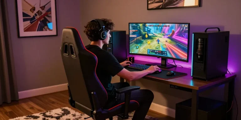 Luxury Gaming Furniture in an elegant gaming room with high-tech gear and stylish ambiance.