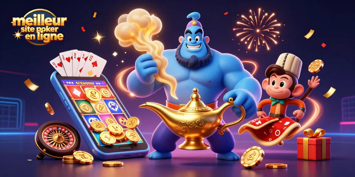 Jouez sur le meilleur site de poker en ligne avec des gains spectaculaires et un génie magique pour vous guider.