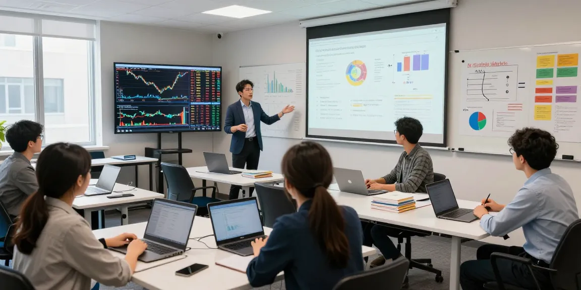Best stock market institute in India with engaged learners in an interactive classroom setting.