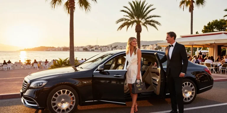 Transfert privé de l'aéroport de Nice aux destinations de la Côte d'Azur avec chauffeur professionnel à Cannes.