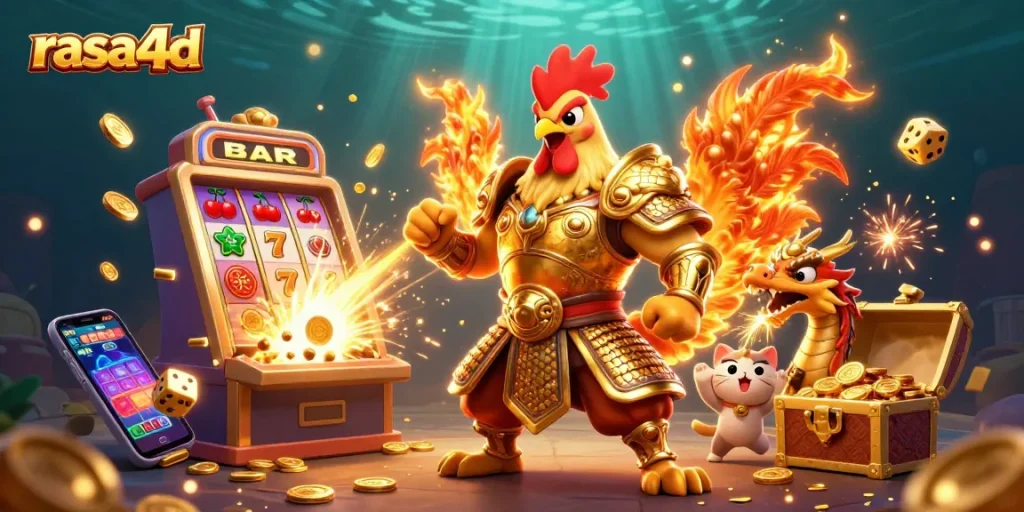 Menghadirkan rasa4d dalam permainan kasino dengan ilustrasi ayam juara dan naga berangker