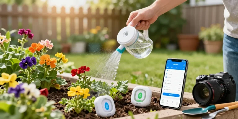 Enhance your garden effortlessly with rainpoint wifi smart irrigation technology in action.