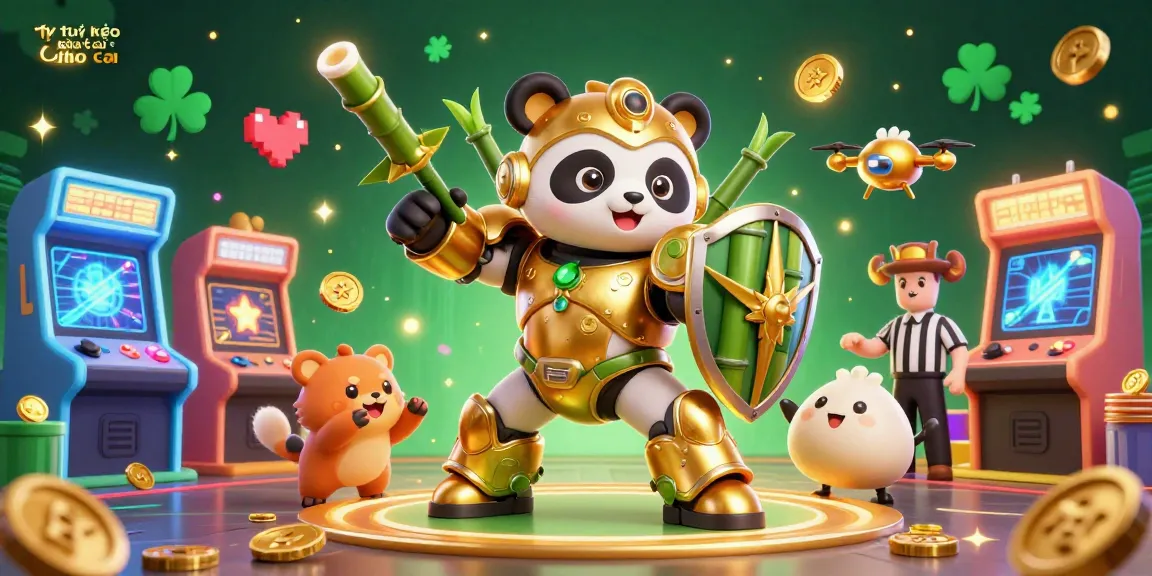 Engage with the world of tỷ lệ kèo nhà cái through this dynamic 3D scene featuring competitive elements and vibrant colors.