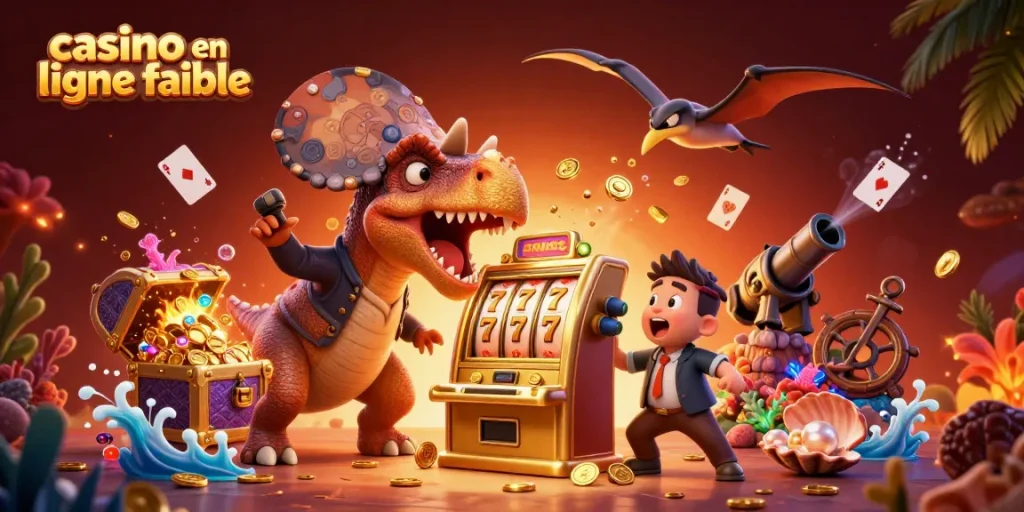 Un pachycephalosaurus dynamique fait gagner des pièces d'or sur une machine à sous, représentant un casino en ligne fiable.